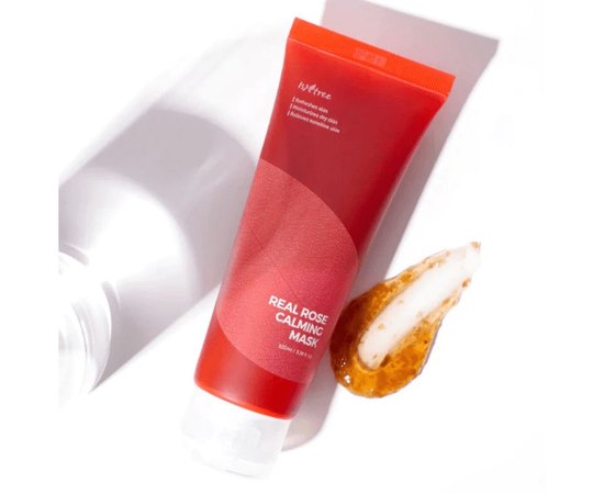 Маска гелевая успокаивающая с лепестками роз Isntree Real Rose Calming Mask, 100 ml, изображение 2