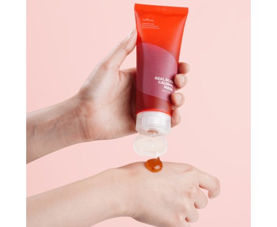 Маска гелевая успокаивающая с лепестками роз Isntree Real Rose Calming Mask, 100 ml, изображение 3