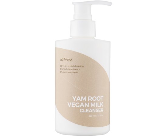 Молочко для вмивання з коренем дикого ямсу Isntree Yam Root Vegan Milk Cleanser ,220 ml, фото 