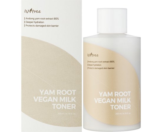 Тонер зволожувальний з коренем дикого ямсу Isntree Yam Root Vegan Milk Toner 200 ml, фото _ab__is.image_number.default