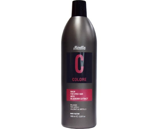 Бальзам для окрашенных волос с экстрактом черники Mirella Professional Balm for dyed hair with Blueberry Extract, 1000 ml