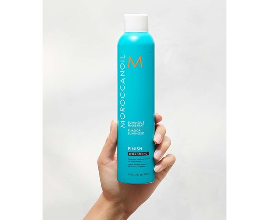 Сияющий лак для волос экстрасильной фиксации MoroccanOil Luminous Hairspray Extra Strong Finish, изображение 4
