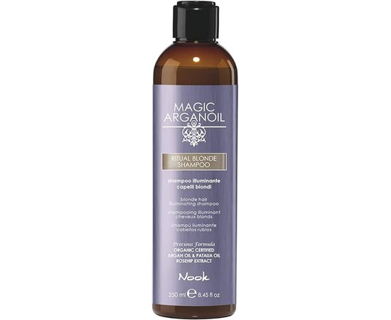 Шампунь для сяйва світлого волосся Nook Magic Arganoil Ritual Blonde Shampoo, фото 