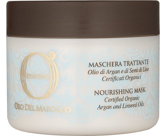 Питательная маска с маслом арганы и маслом семян льна Золото Марокко Barex Olioseta Maschera Trattante Nourishing Mask, 500 ml, изображение 4