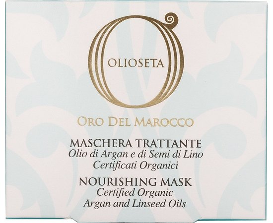 Питательная маска с маслом арганы и маслом семян льна Золото Марокко Barex Olioseta Maschera Trattante Nourishing Mask, 500 ml, изображение 6