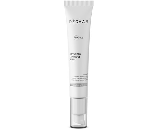 Крем-фильтр Люминос суперлегкий для сияния Decaar Advanced Luminous SPF50, изображение 2