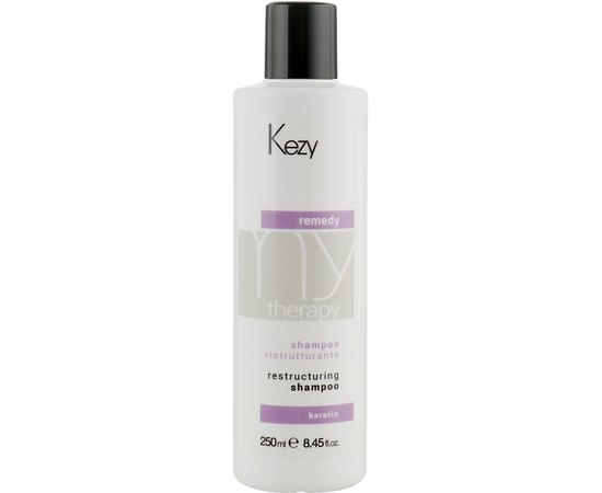 Реструктуруючий шампунь з кератином Kezy My Therapy Remedy Restructuring Shampoo, фото 