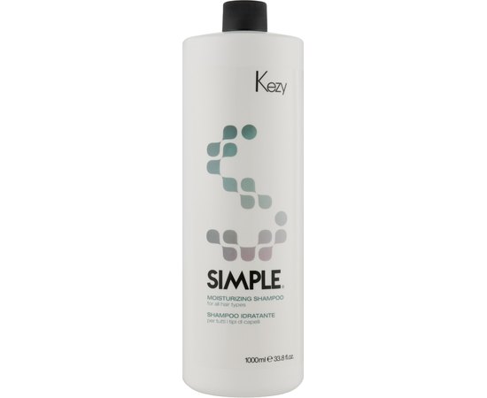 Зволожуючий шампунь Kezy Simple Moisturizing Shampoo, 1000 ml, фото 