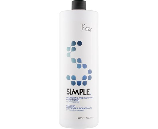 Кондиціонер для живлення пошкодженого волосся Kezy Simple Nourishing and Restoring Conditioner, 1000 ml, фото 