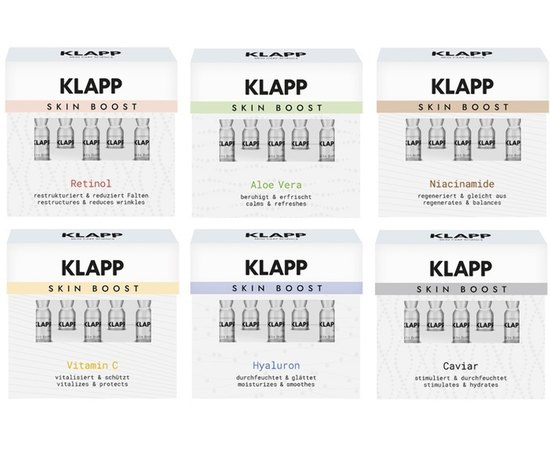 Концентрированная сыворотка в ассортименте Klapp Skin Boost, 5х2 ml