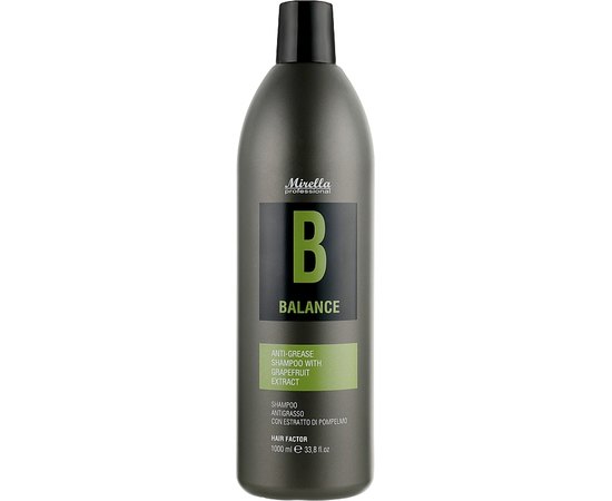 Шампунь для волос склонного к жирности с экстрактом грейпфрута Mirella Professional B Balance Shampoo, 1000 ml