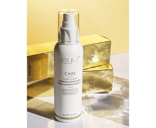 Спрей-блеск для увлажнения и восстановления волос Keune Care Lumi Coat Luminous Shine Spray, 140 ml, изображение 2