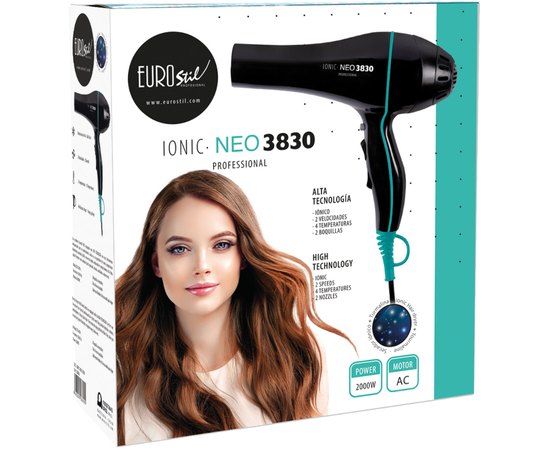Фен для волосся Eurostil Neo 3830 Ionic 03904, 2000 W, фото _ab__is.image_number.default