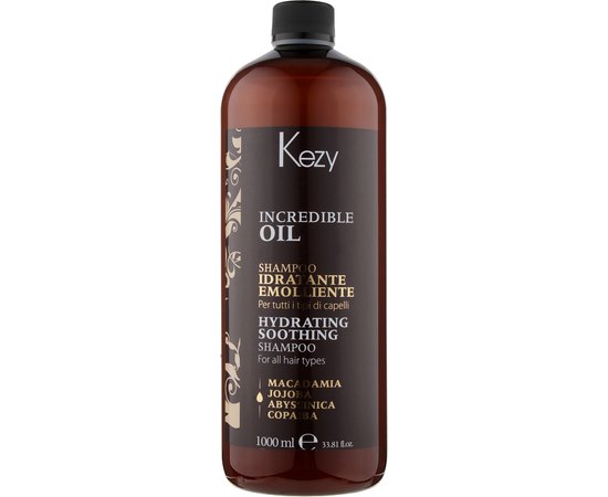 Зволожуючий та розгладжуючий шампунь Kezy Incredible Oil Hydrating Soothing Shampoo, фото _ab__is.image_number.default
