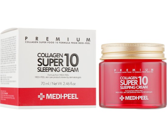 Крем ночной омолаживающий с коллагеном Medi-Peel Collagen Super 10 Sleeping Cream 70 ml, изображение 2