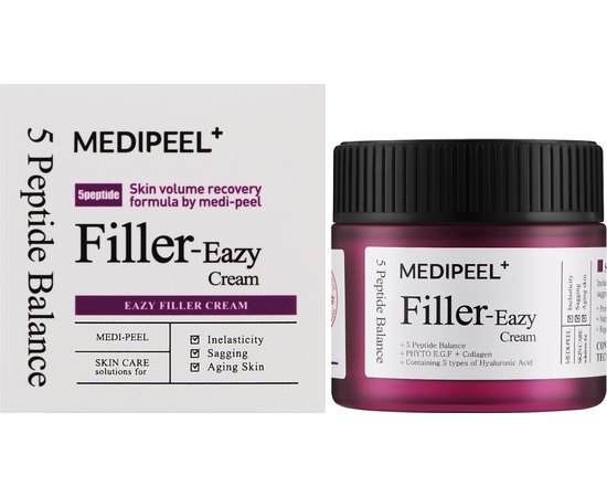 Крем-филлер для упругости кожи с пептидами Medi-Peel Eazy Filler Cream, 50 ml, изображение 2