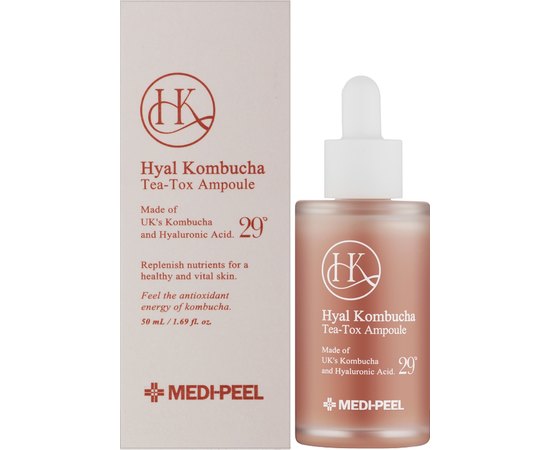Увлажняющая сыворотка с комбучей Medi-Peel Hyal Kombucha Tea-Tox Ampoule, 50 ml, изображение 2