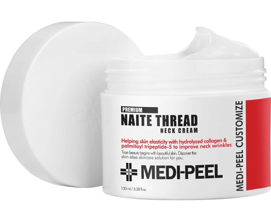 Крем для шеи антивозрастной с пептидным комплексом Medi-Peel Premium Naite Thread Neck Cream 100 ml, изображение 2