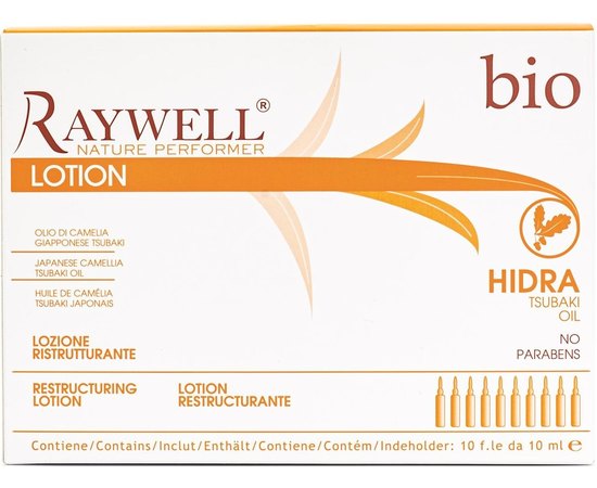 Ампули для реконструкції волосся Raywell Bio Hidra Tsubaki Oil Lotion 10*10 ml, фото 