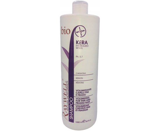 Шампунь для объема для тонких волос Raywell Bio Kera Volumizzante Shampoo, изображение 3