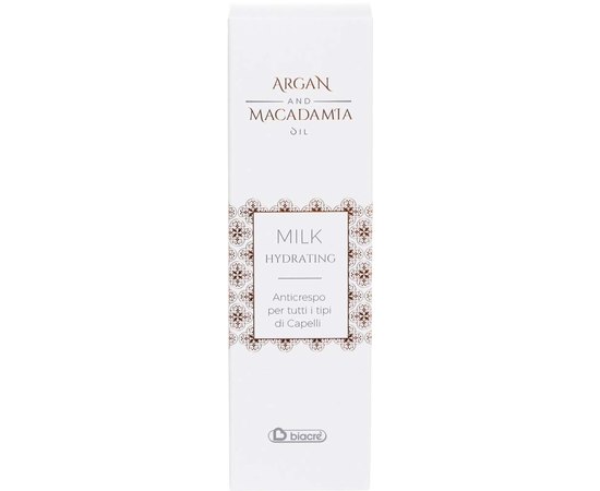 Зволожувальне антистатик-молочко для всіх типів волосся Biacre Hydrating Milk Argan та Macadamia, 200 ml, фото _ab__is.image_number.default