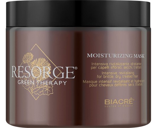 Увлажняющая маска Афтер Колор для всех типов волос Biacre Resorge Green Therapy Moisturizing Mask, изображение 2