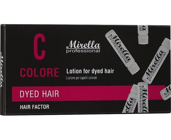 Mirella Professional Lotion for dyed hair Лосьйон для фарбованого волосся в ампулах, 10 * 10 мл, фото 