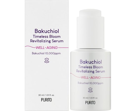 Сыворотка с бакучиолом восстановительная Purito Bakuchiol Timeless Bloom Revitalizing Serum, 30 ml, изображение 2