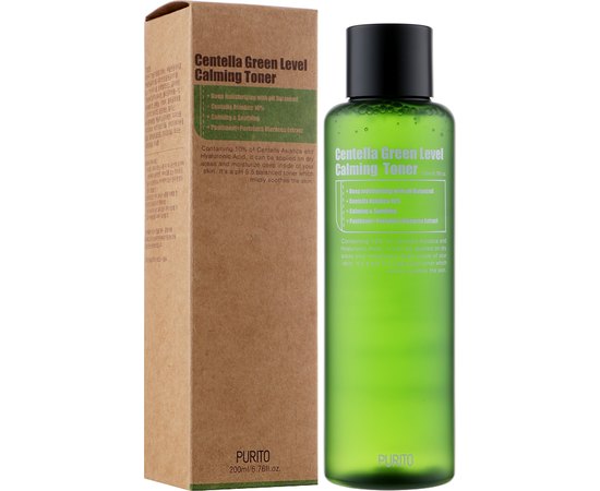 Тонер заспокійливий з центеллою Purito Centella Green Level Calming Toner, 200 ml, фото _ab__is.image_number.default
