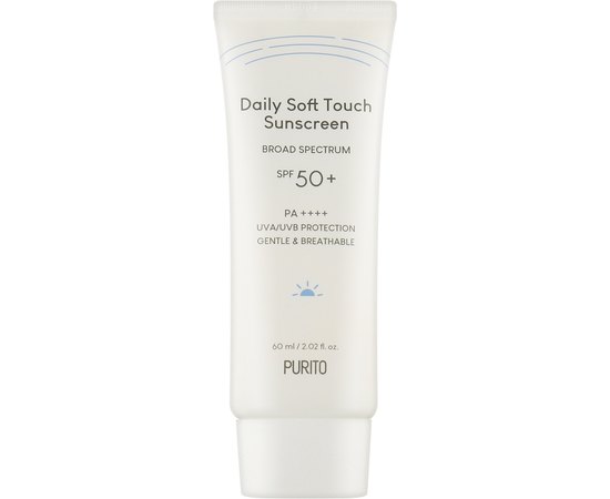 Крем сонцезахисний з керамідами Purito Daily Soft Touch Sunscreen SPF 50 PA++++ 60 ml, фото 