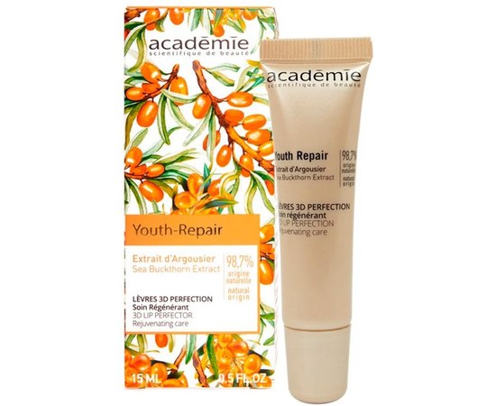 Бальзам для губ увеличение объема Academie Youth Repair 3D Lip Perfector, 15 ml, изображение 2