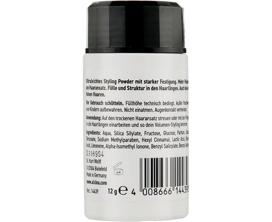 Пудра для волосся Alcina Style Aufgepudert Volume Styling Powder, 12 g, фото _ab__is.image_number.default