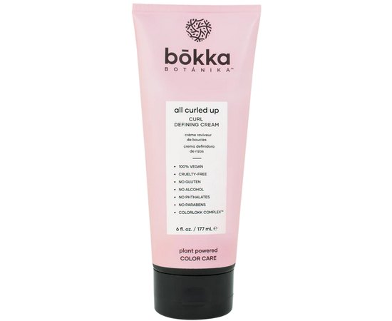 Крем для локонів Bokka Botanika All Curled Up Curl Defining Cream, 177 ml, фото 