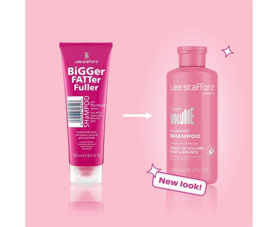 Шампунь для об'єму волосся Lee Stafford Plump Up The Volume Plumping Shampoo, 250 ml, фото _ab__is.image_number.default