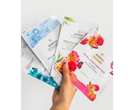 Маска натуральная Лифтинг-терапия Sesderma Beauty Treats Natural Lifting Therapy Mask, 25 ml, изображение 3