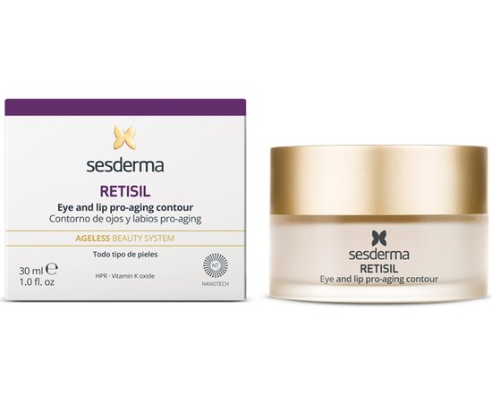 Интенсивный омолаживающий крем для кожи вокруг глаз и губ Sesderma Retisil Eye & lips pro-aging contuor, 30 ml, изображение 2