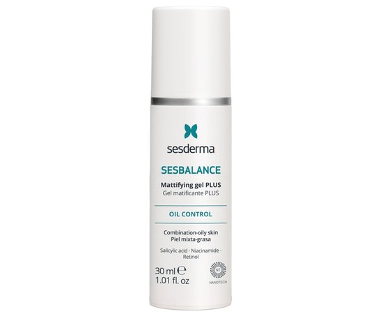 Інтенсивний матуючий гель Sesderma Sesbalance Mattifying gel Plus, 30 ml, фото 