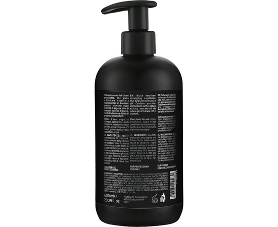 Кондиционер для нейтрализации желтизны осветленных волос Trendy Hair Black Color Conditioner, 600 ml, изображение 2