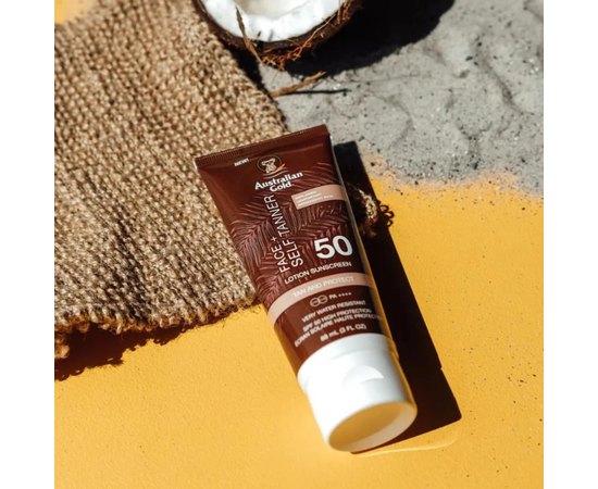 Лосьон для автозагара лица Australian Gold Face + Self Tanner Lotion SPF50, 88 ml, изображение 2