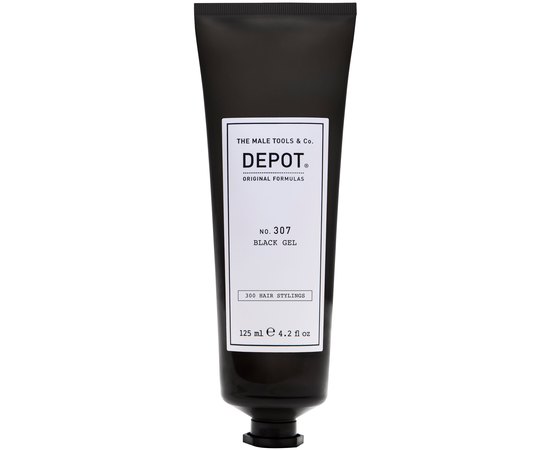 Черный гель-камуфляж для укладки волос Depot Hair Styling 307 Black Gel, 125 ml