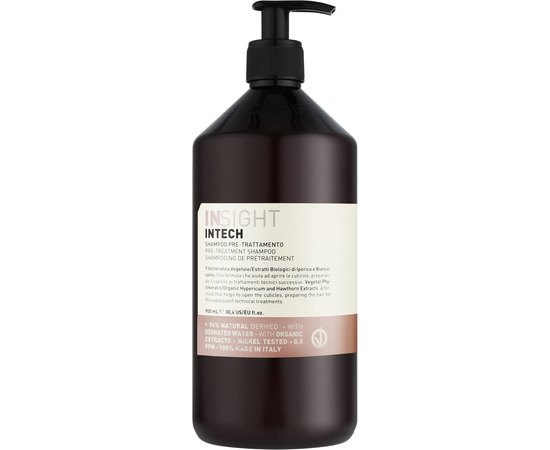 Шампунь технічний для глибокого очищення волосся Insight Intech Pre-Treatment Shampoo, 900 ml, фото 