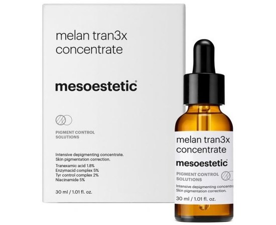 Mesoestetic Intensive Depigmenting Concentrate Melan Tran3X Інтенсивна депігментуюча сироватка, 30 мл, фото 