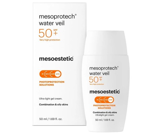 Увлажняющая анти-возрастная вуаль SPF50+ Mesoestetic Light Water Antiaging Veil, 50 ml