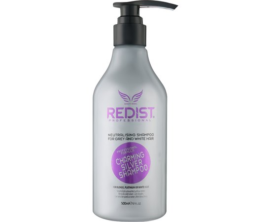 Серебряный шампунь против желтизны для светлых волос Redist Professional Charming Silver Shampoo, 500 ml