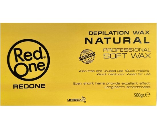 Воск для депиляции RedOne Natural, 500 g