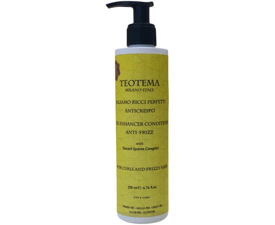 Кондиціонер для кучерявого волосся Teotema Professional TeoCurl Conditioner, 200 ml, фото 