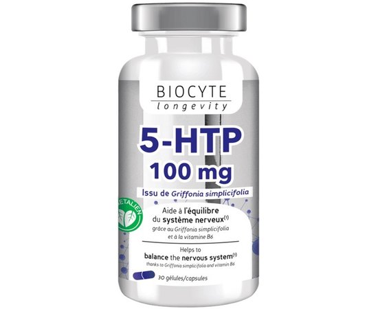 Добавка дієтична Природний антидепресант Biocyte 5-HTP, 30 gelules, фото 