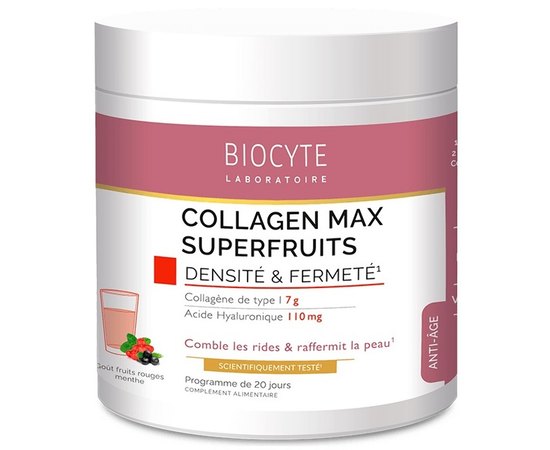 Пищевая добавка с коллагеном Ягоды Biocyte Collagen Max Superfruits, 20*13g