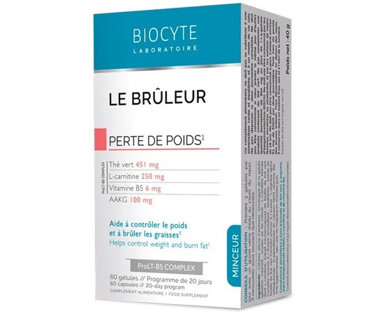 Диетическая добавка для похудения Biocyte Le Bruleur, 60 gelules