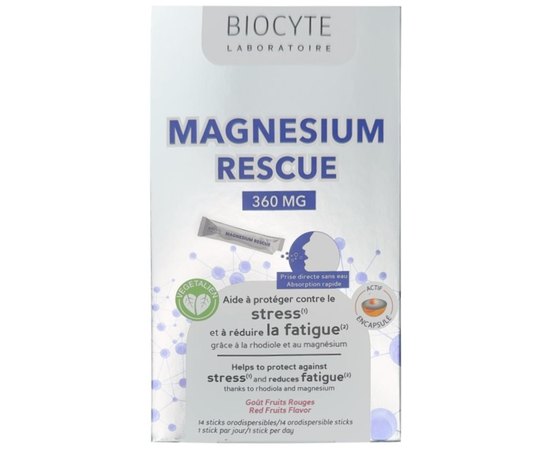Добавка дієтична Миттєвий захист від стресу Biocyte Magnesium Rescue 360 mg, 14 sticks, фото _ab__is.image_number.default